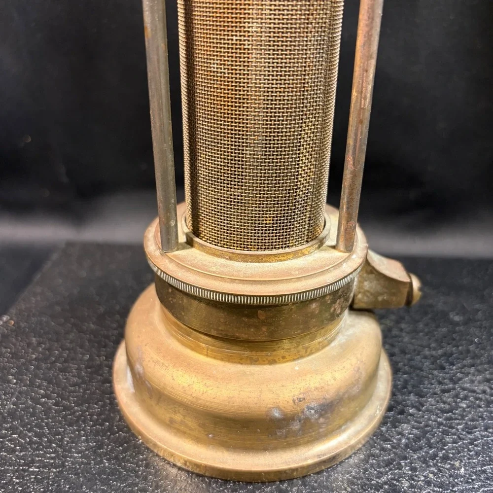 E. Thomas & Williams Cambrian Works Brass Miners Safety Lamp Aberdare Wales UK
